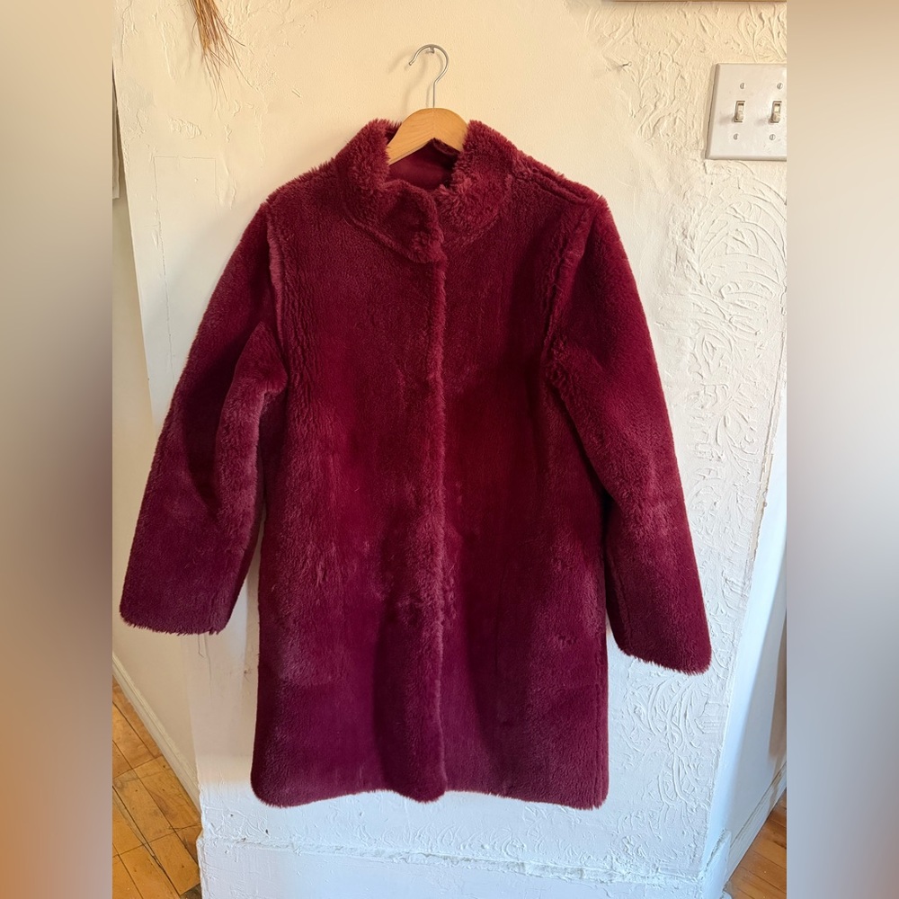 Velvet by Graham & Spencer Deep Red Teddy Jacket